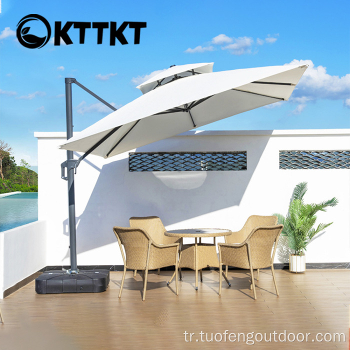 Açık Kamp Sabit Sunhade Solar LED Strip Model